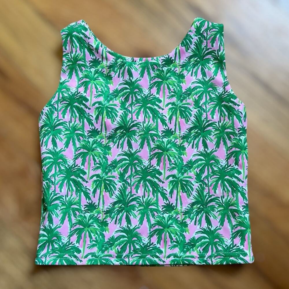 Coastal Mermaid Boutique Tankini Top 6/7 Girl Palm Tree Beach Swim Cutout Resort